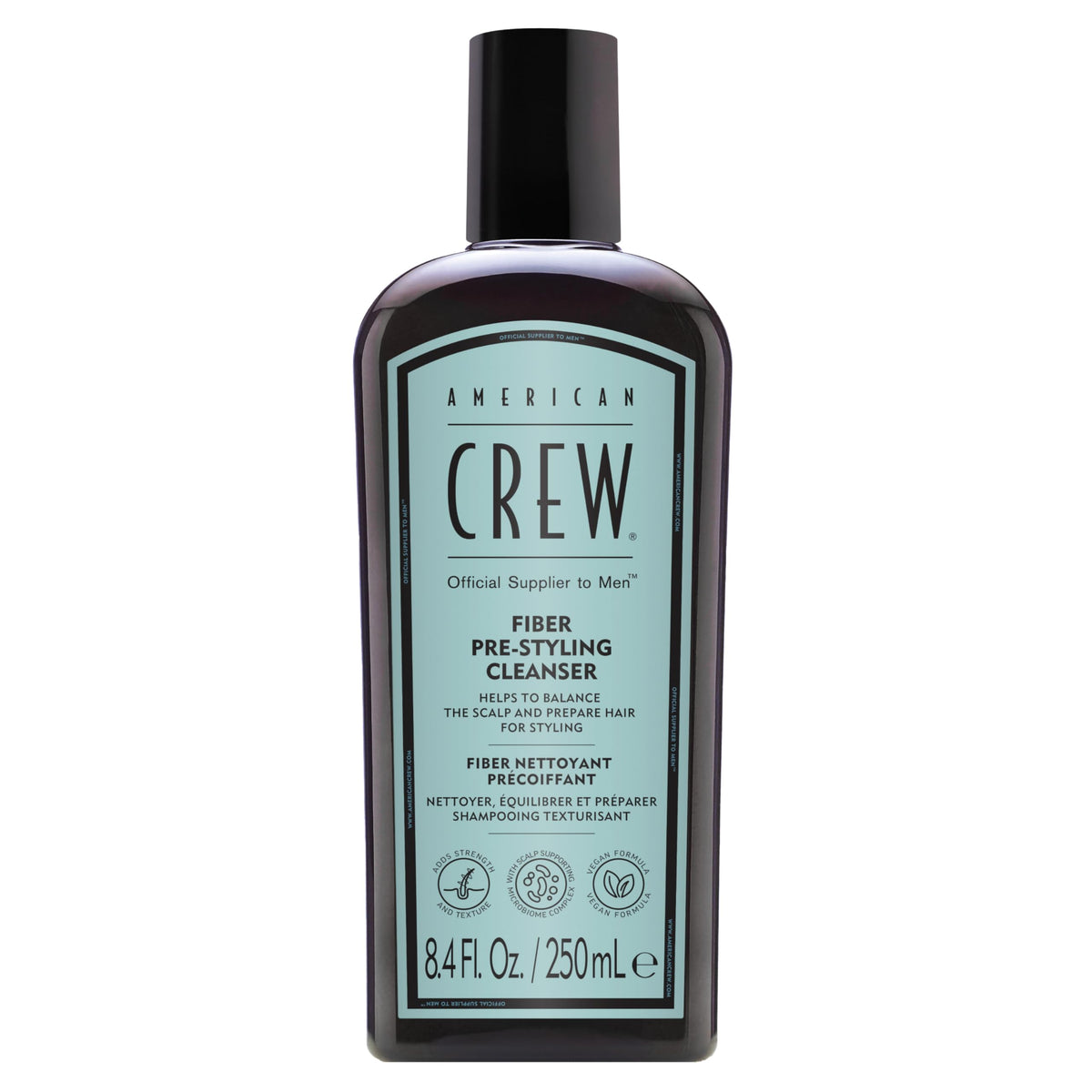 American Crew front packaging shows bottle and easy identification