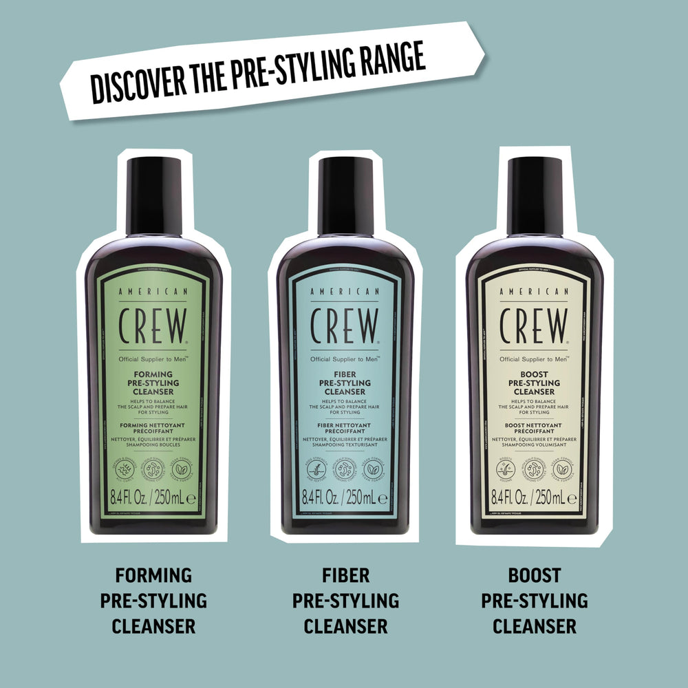 American Crew on bathroom shelf to show everyday grooming setup