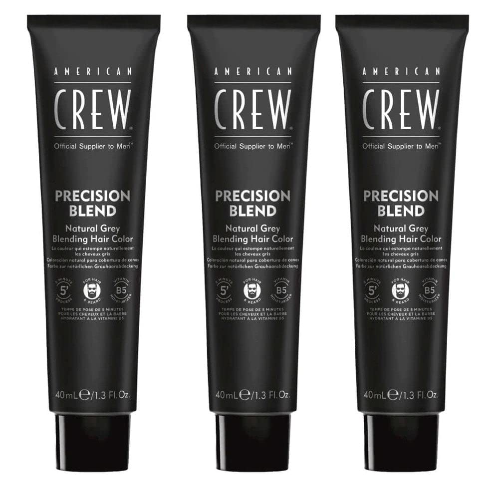 American Crew front packaging showing medium ash tubes and quick gray coverage