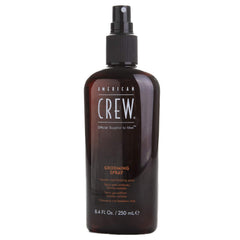 AMERICAN CREW grooming spray front packaging showing bottle and label for shine and hold