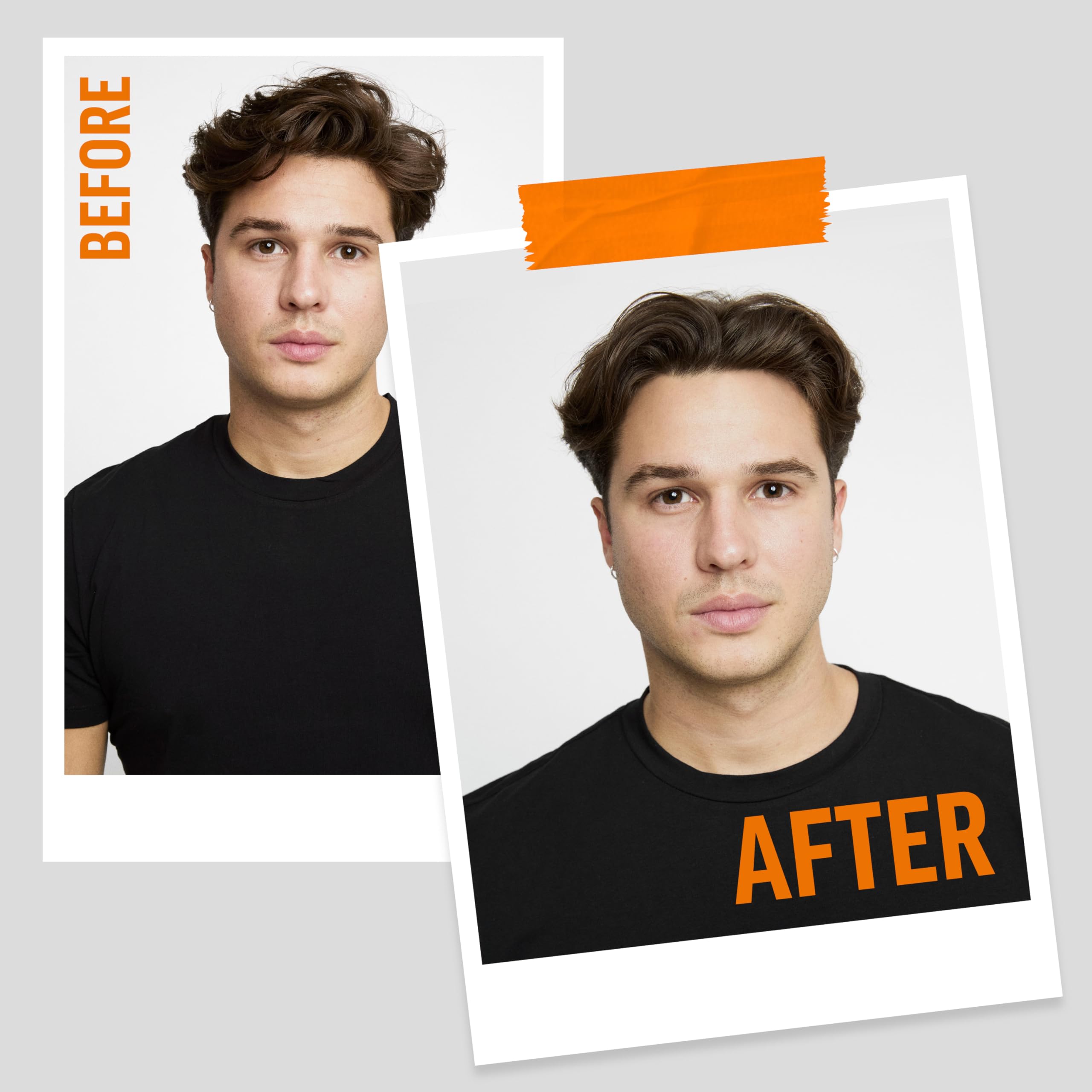 American Crew texture example on hair demonstrating added volume and movement