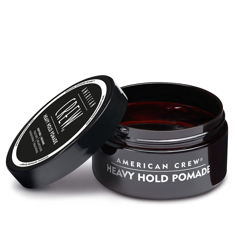 American Crew pomade in a bathroom routine scene for everyday styling benefit