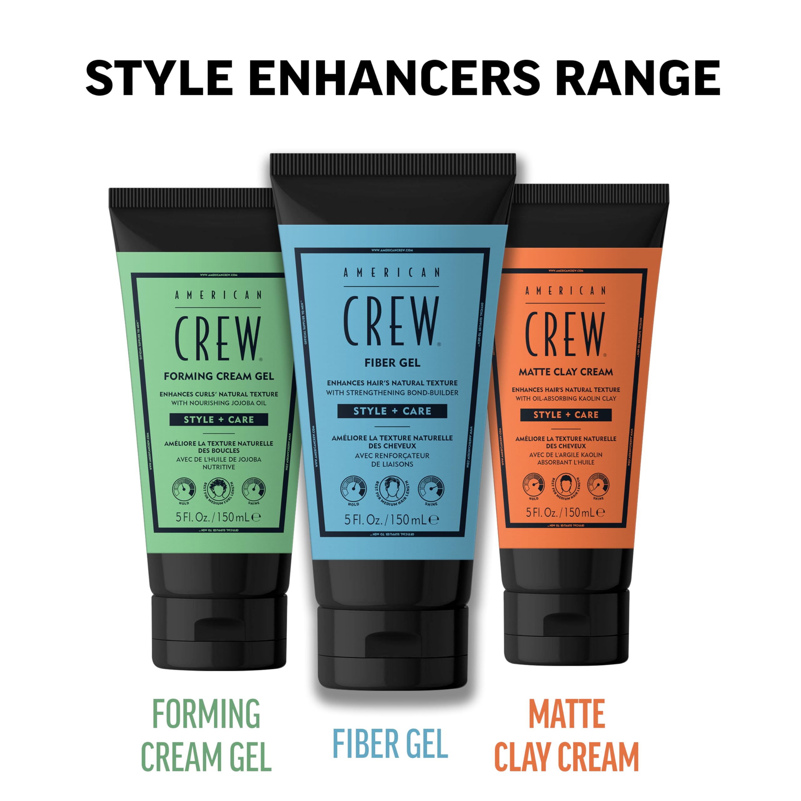 American Crew label close-up showing kaolin clay and 92% natural ingredients