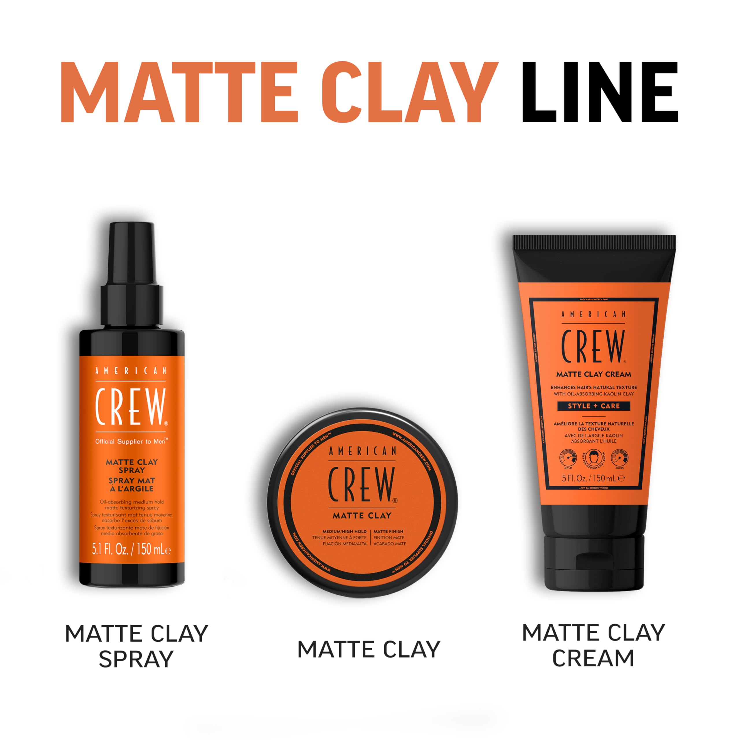 American Crew open jar revealing clay cream texture and lightweight control