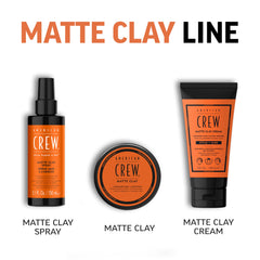 American Crew open jar revealing clay cream texture and lightweight control