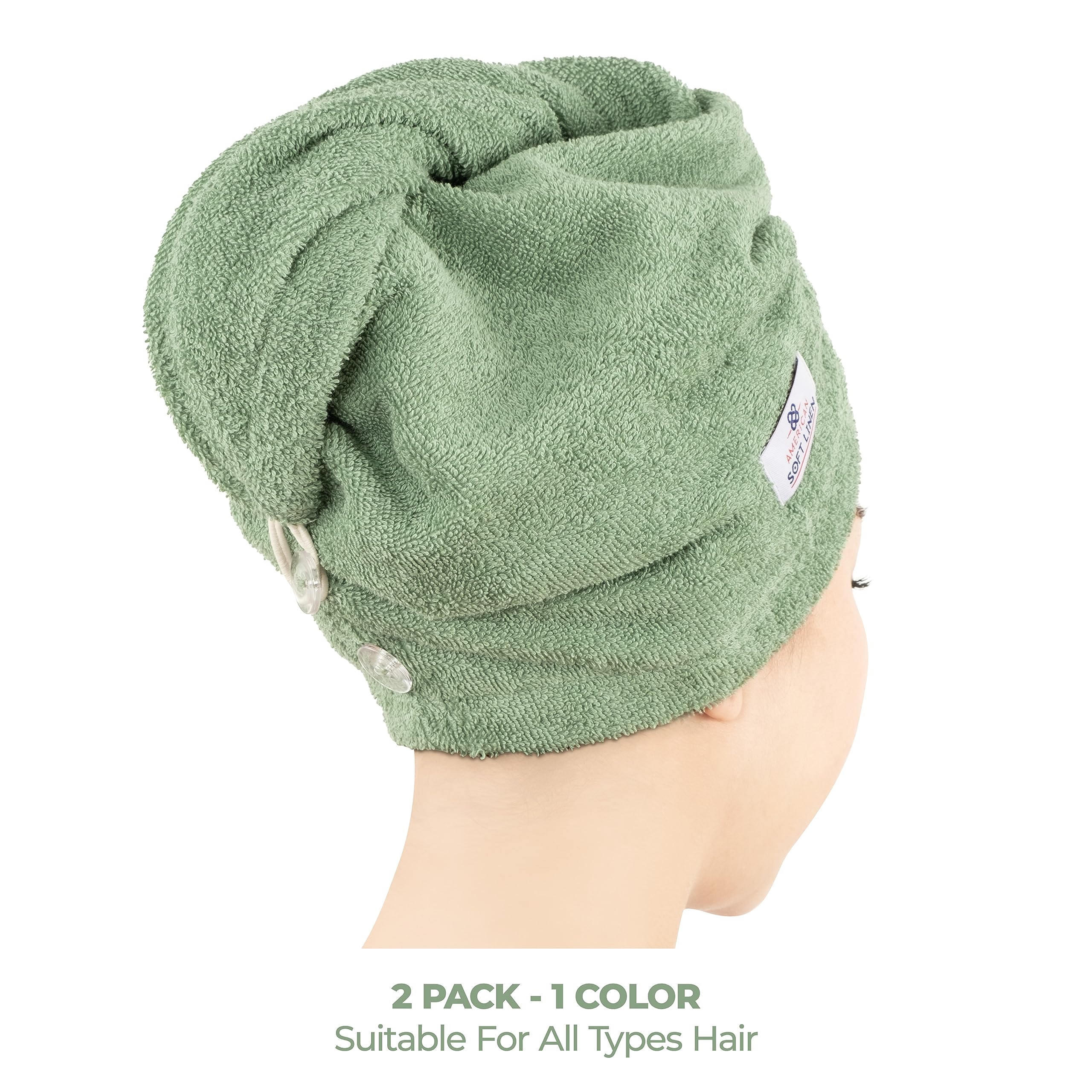 American Soft Linen adjustable button detail ensuring secure customizable fit
