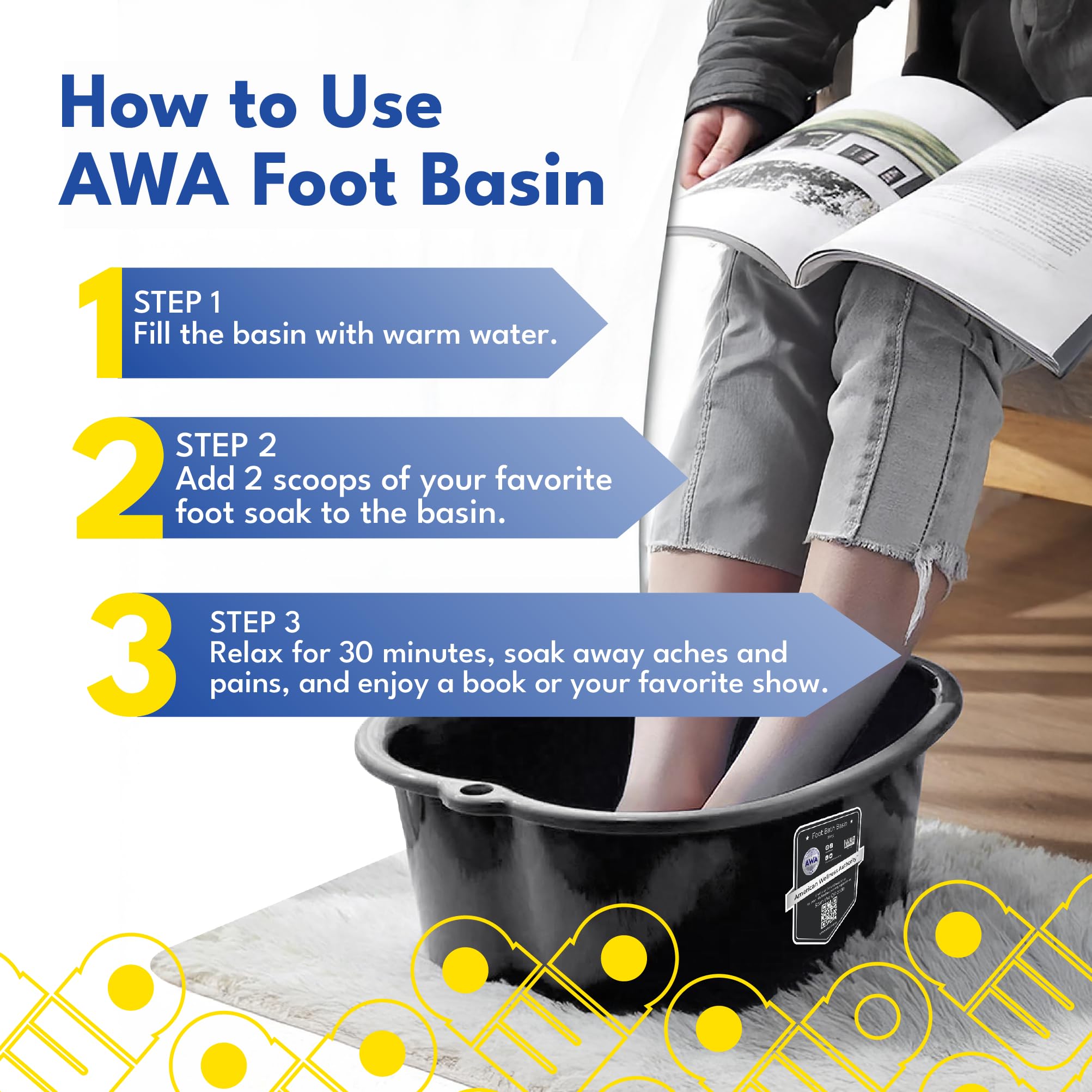 American Wellness Authority material and label close-up highlighting durable heavy-grade plastic