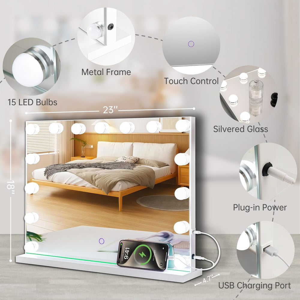 Amifiy touch controls and USB port close-up for convenient charging
