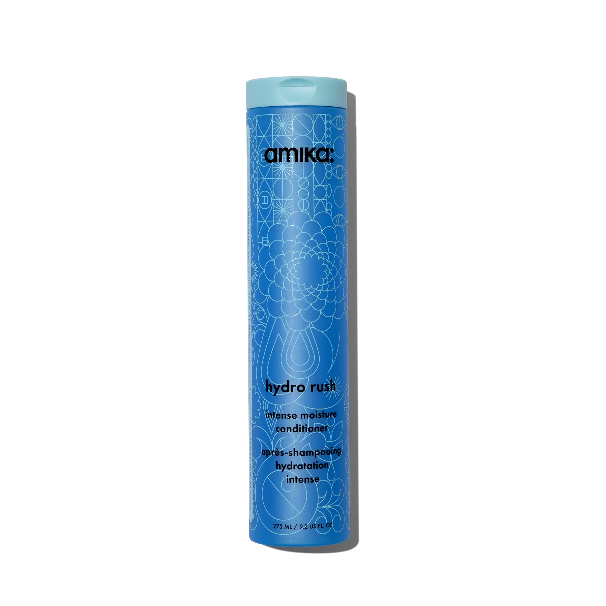 amika front packaging shows product and benefits for hydrated hair
