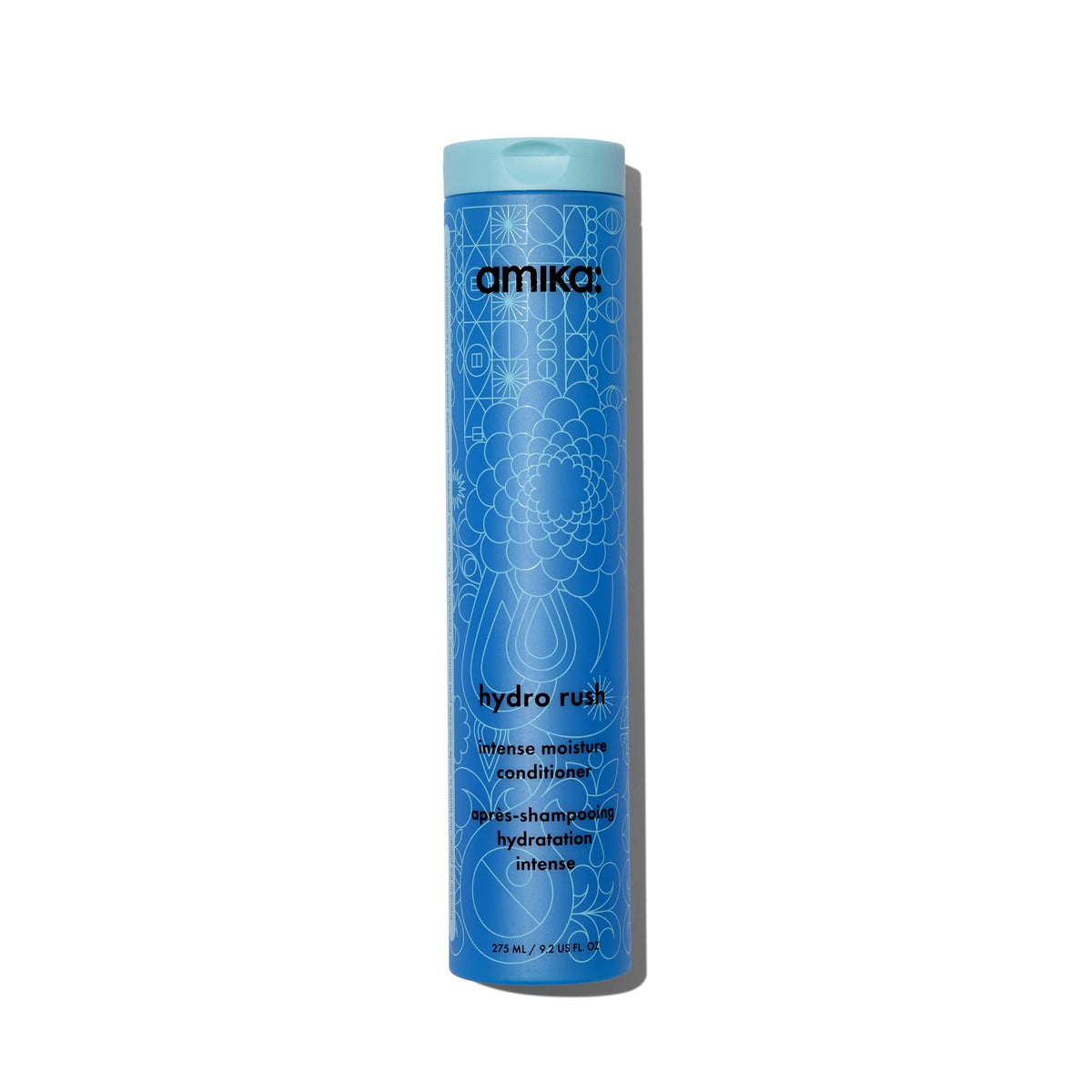 amika front packaging shows product and benefits for hydrated hair