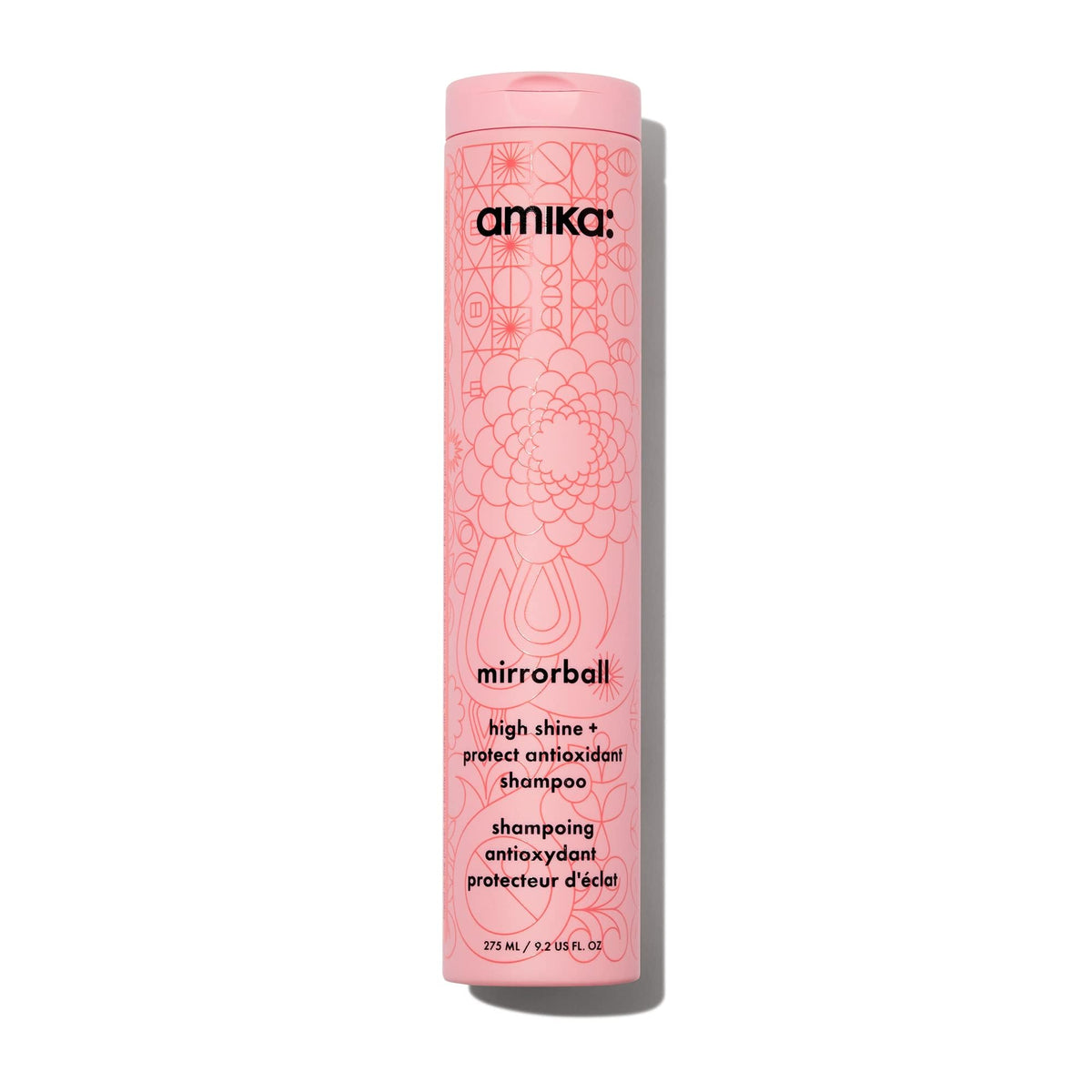 amika front bottle showing label and shine benefits