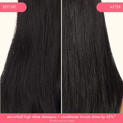 Texture of Amika Mirrorball conditioner as it pours, showing smoothing and moisture benefits