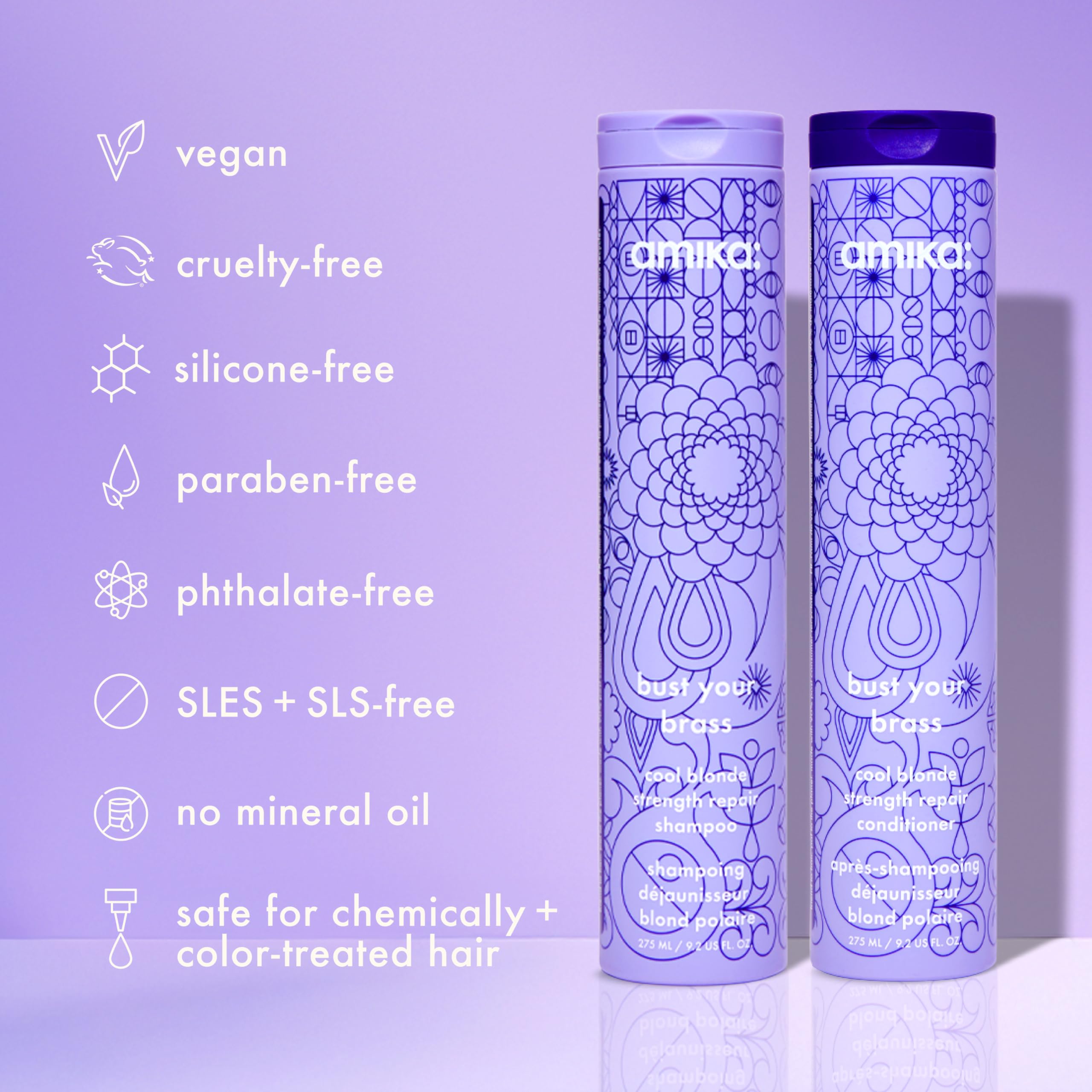 Amika open cap revealing product dispensed and easy-use benefit