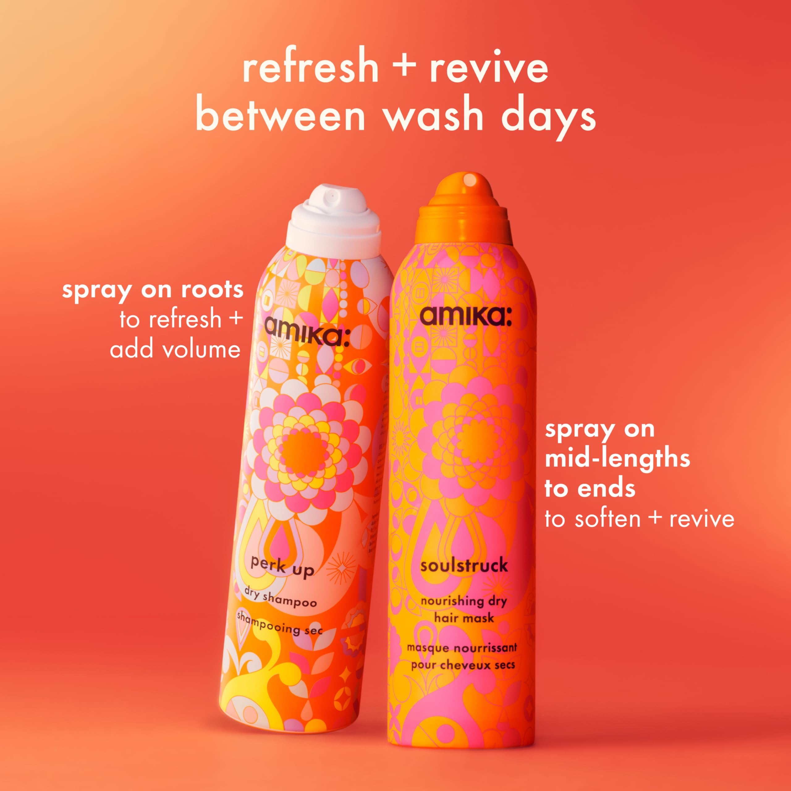 Amika Soulstruck bottle in hand showing 5.3oz size for travel-friendly use