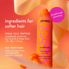 Amika Soulstruck being sprayed onto hair mid-lengths for instant softness