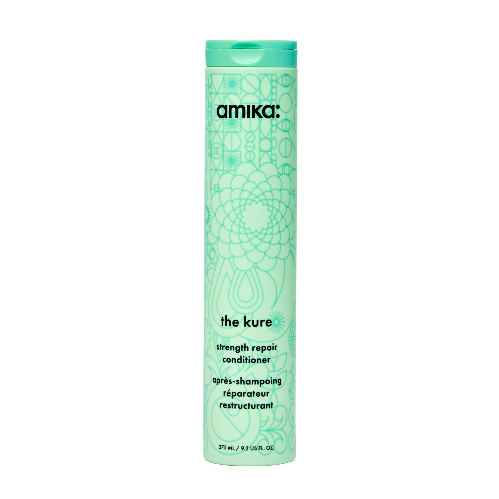 Amika front packaging showing conditioner tube and brand benefit