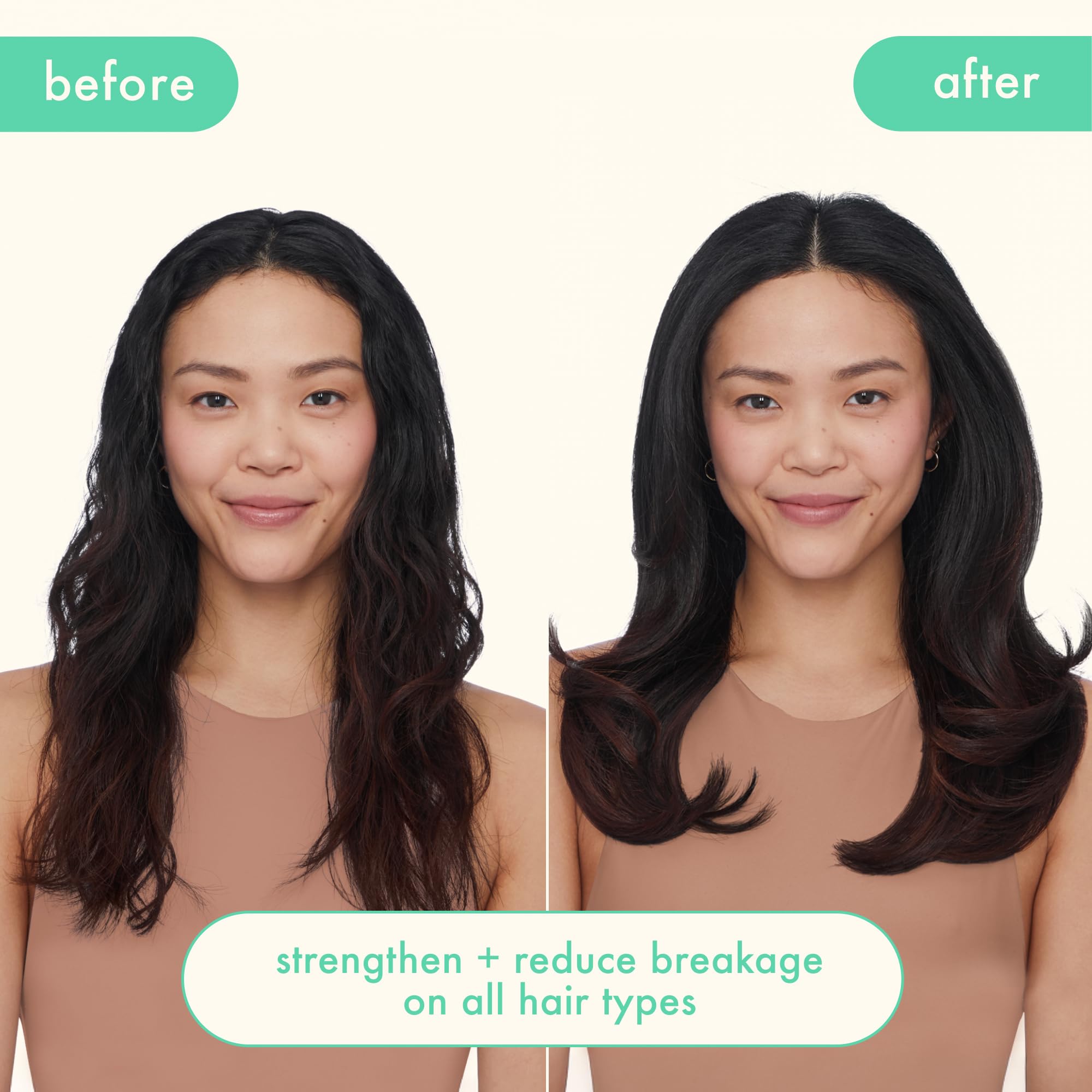Amika in-hair application demonstrating even coverage and quick 60-second treatment benefit