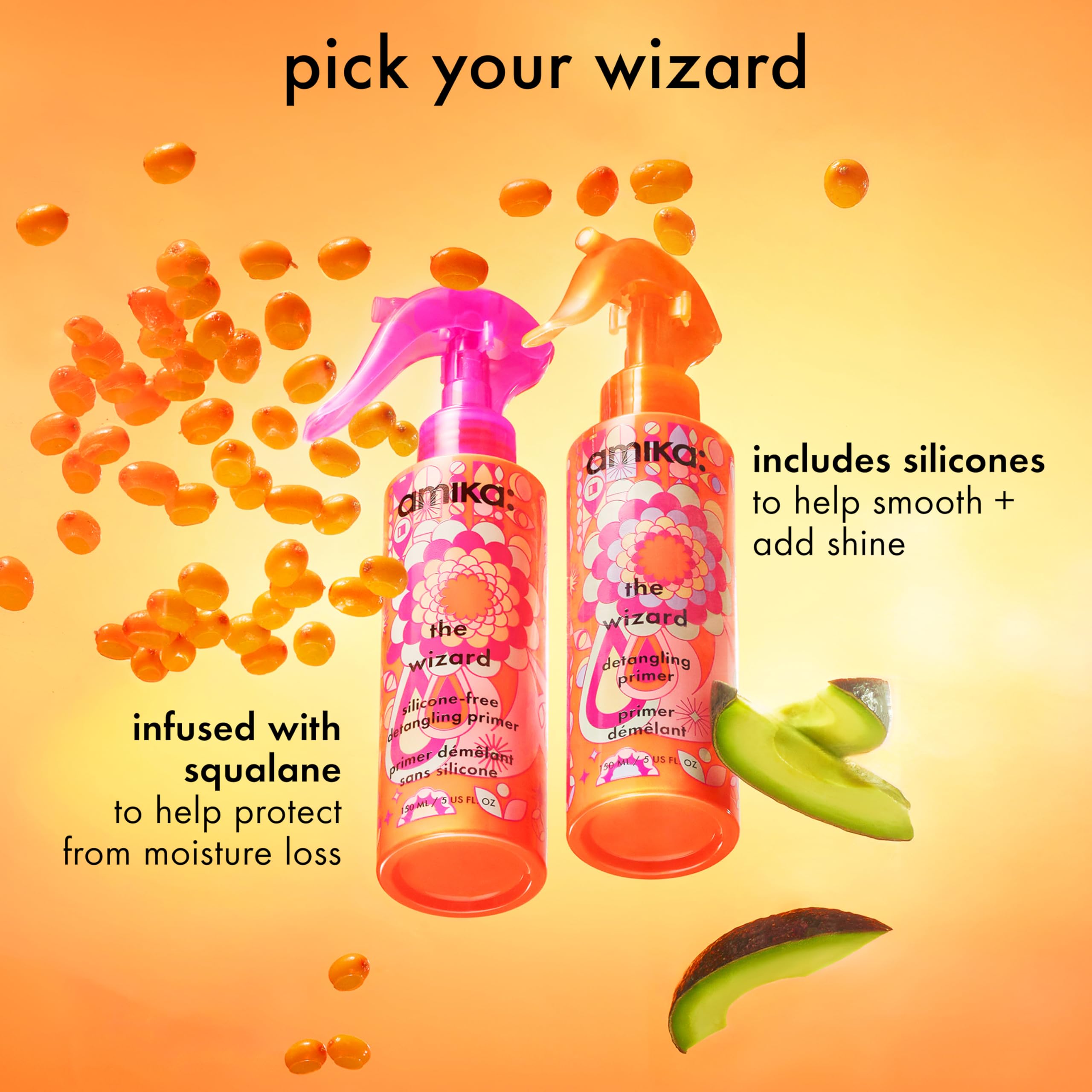 amika the wizard 60ml size comparison in hand to show travel-friendly scale