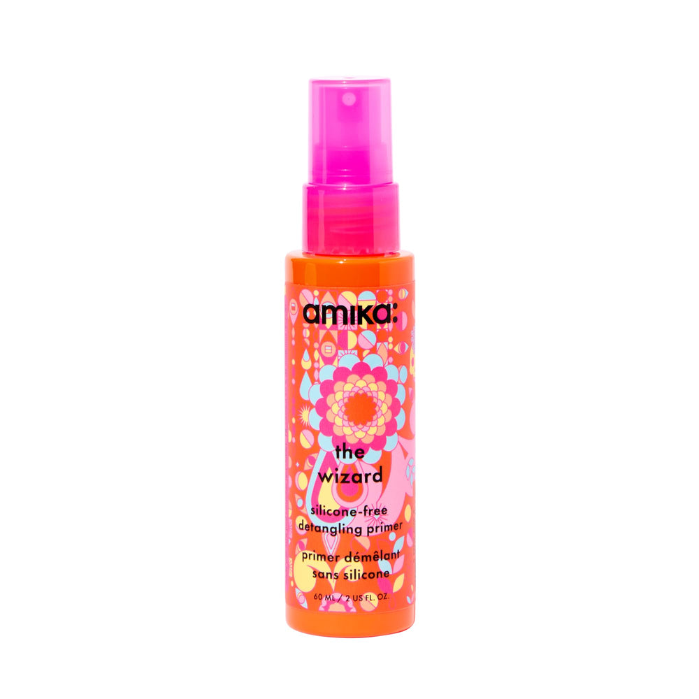 amika the wizard front packaging showing compact 60ml bottle and benefits