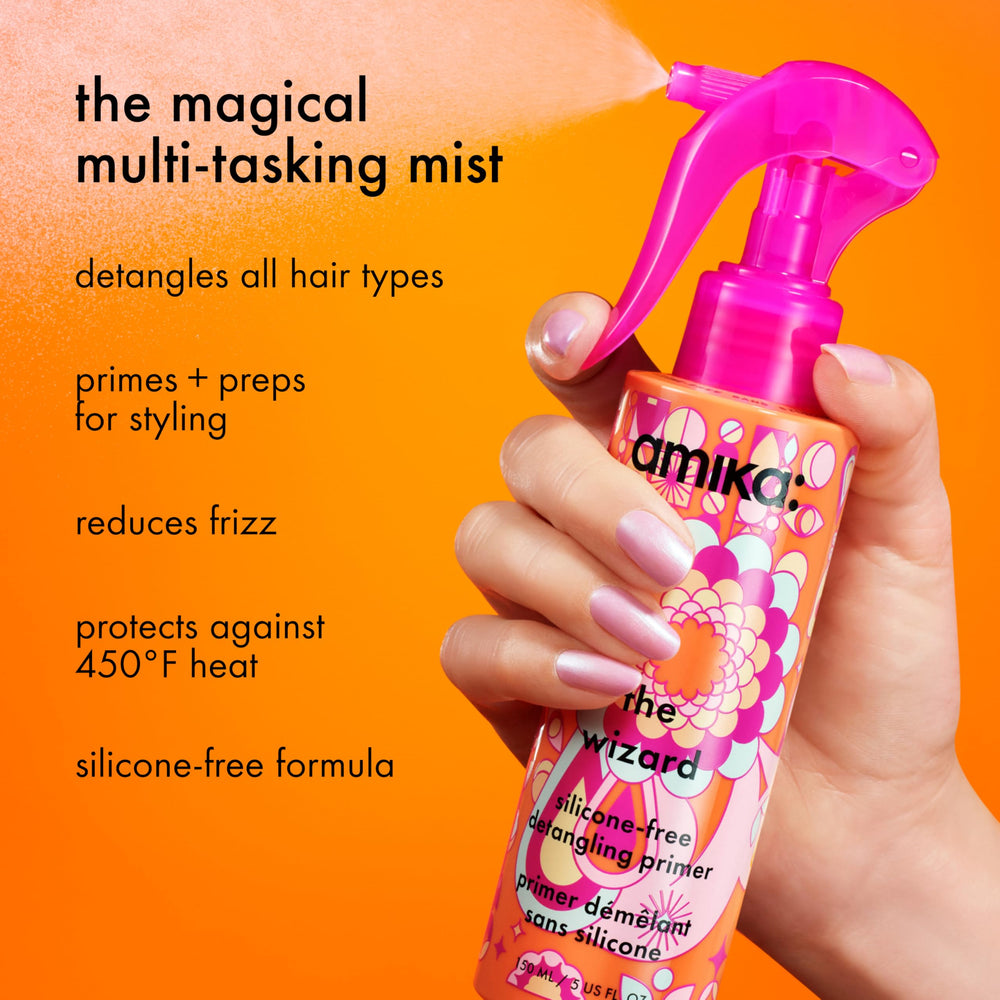 amika the wizard spray nozzle detail for even application and control