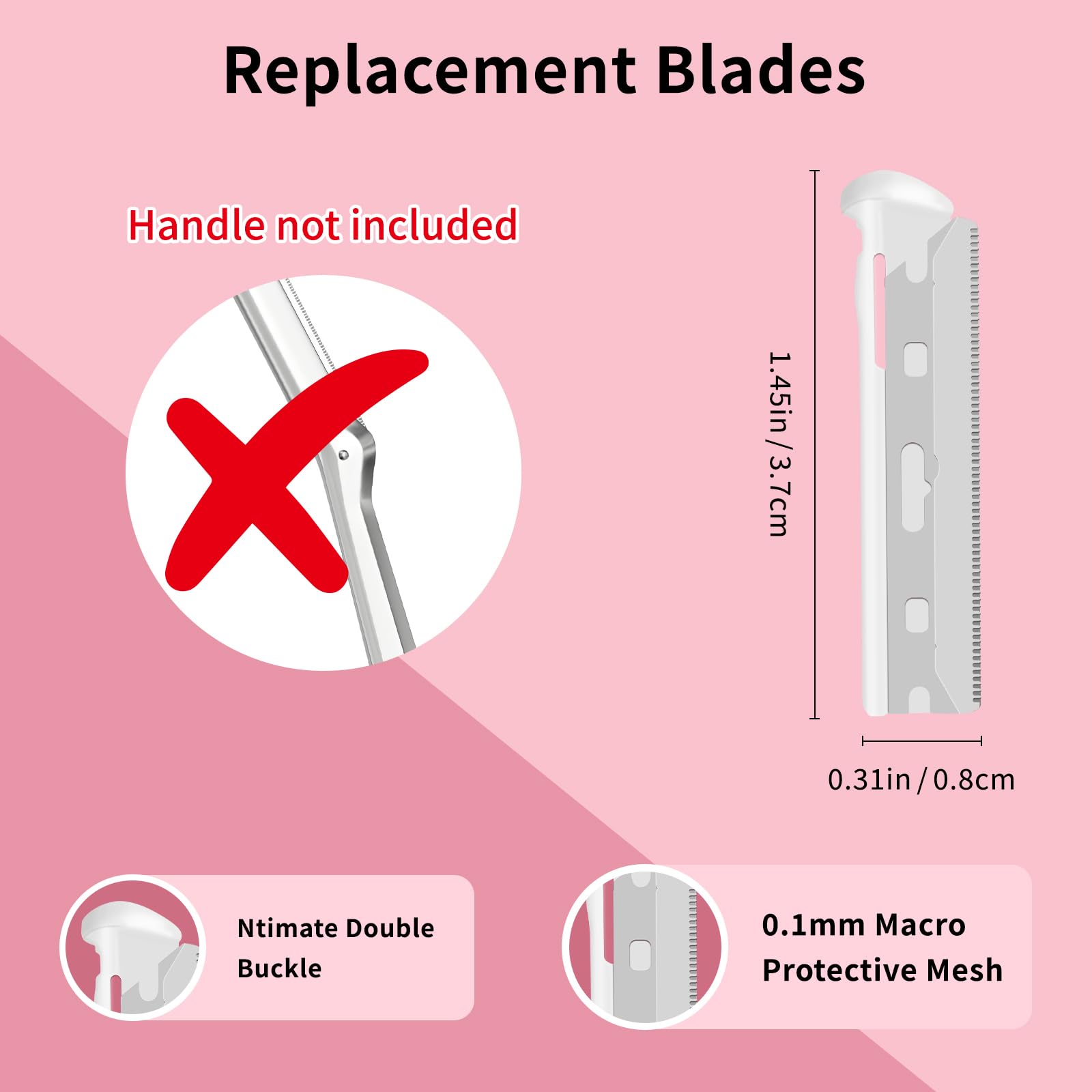 AMILKME detailed blade edge texture for smooth gentle shaving