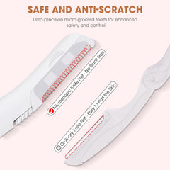 AMILKME U-shaped blade profile reducing friction for safer strokes