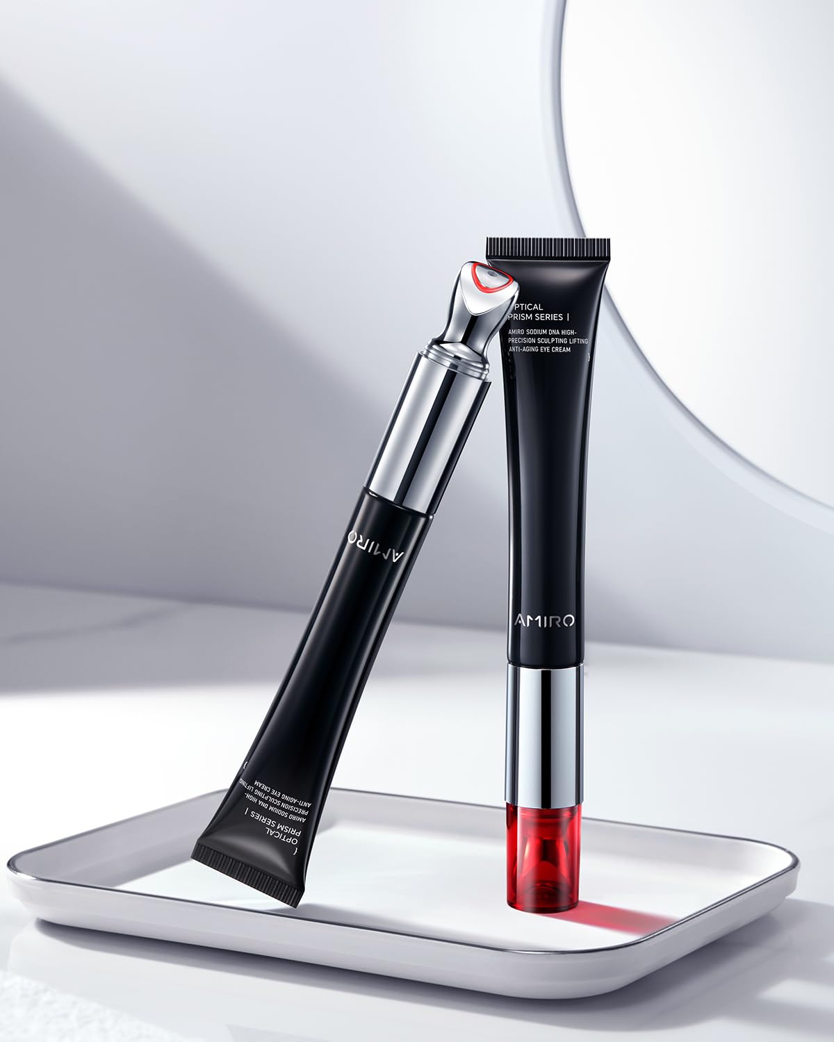 AMIRO lifestyle on vanity suggesting convenient daily beauty integration
