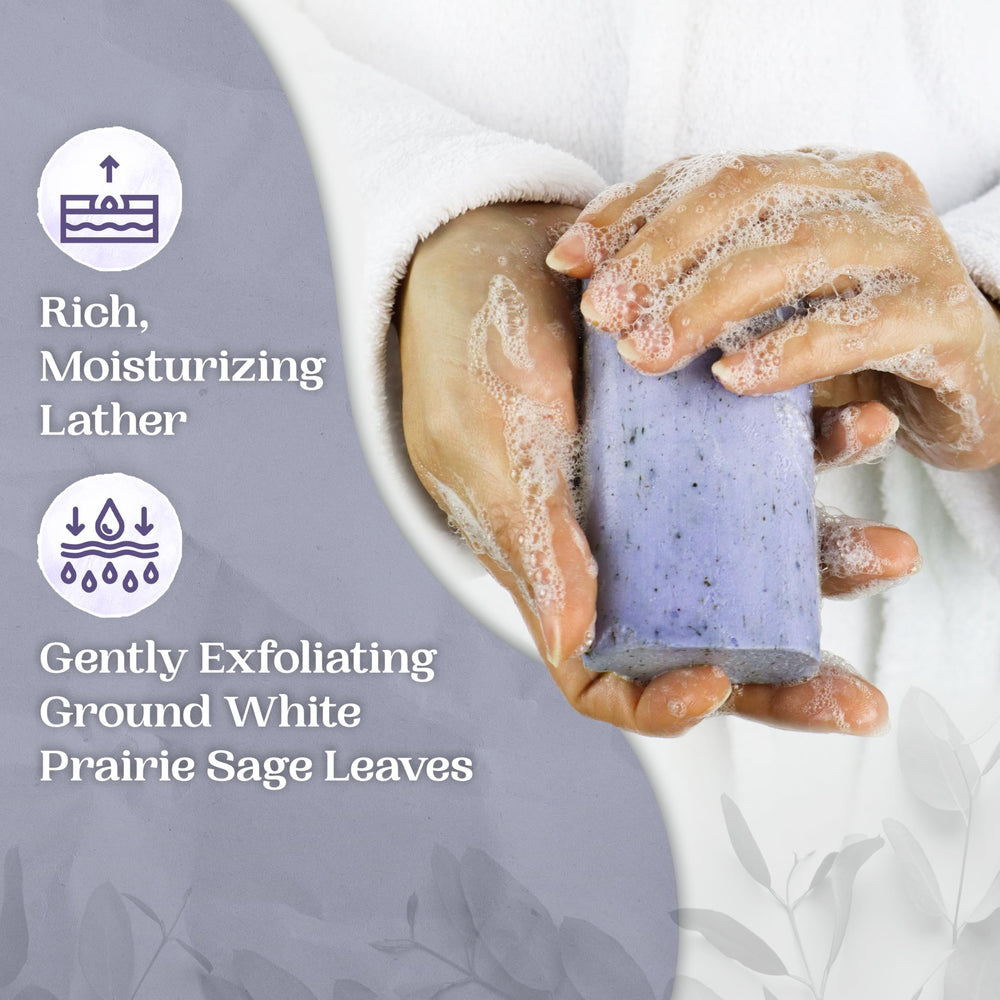 Amish Farms close-up soap texture highlighting gentle exfoliation