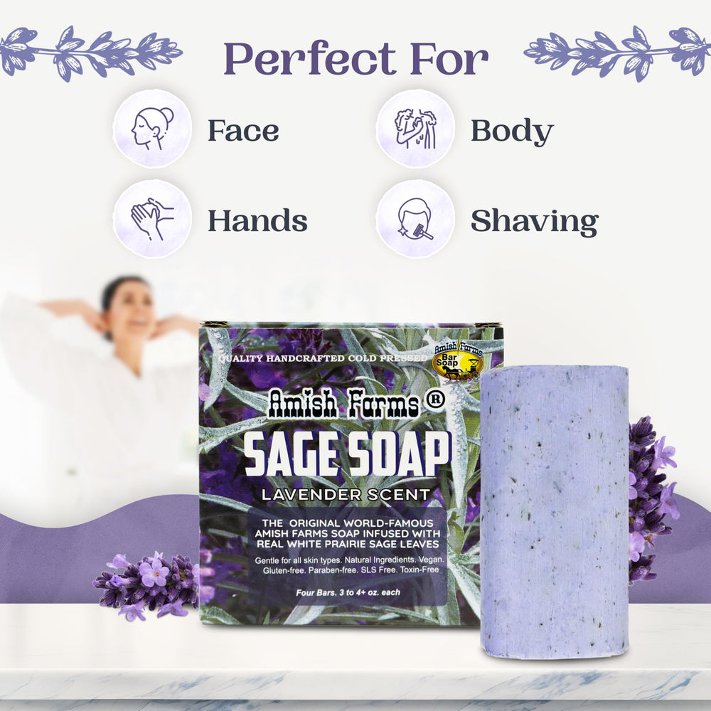 Amish Farms sage leaves detail showing natural exfoliant benefit
