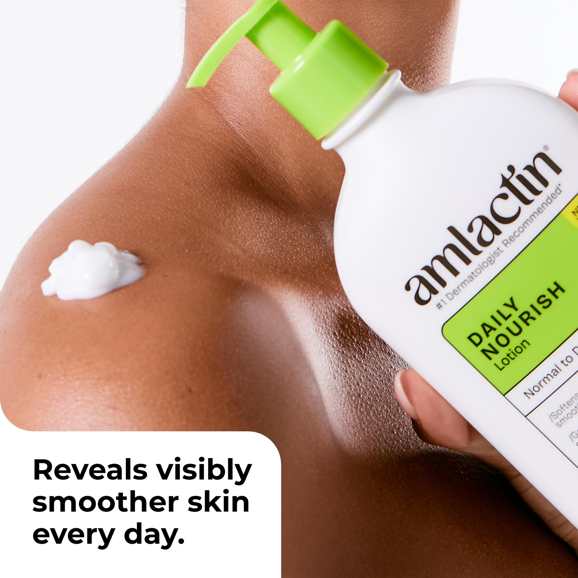 Amlactin close-up label highlighting 12% lactic acid strength benefit