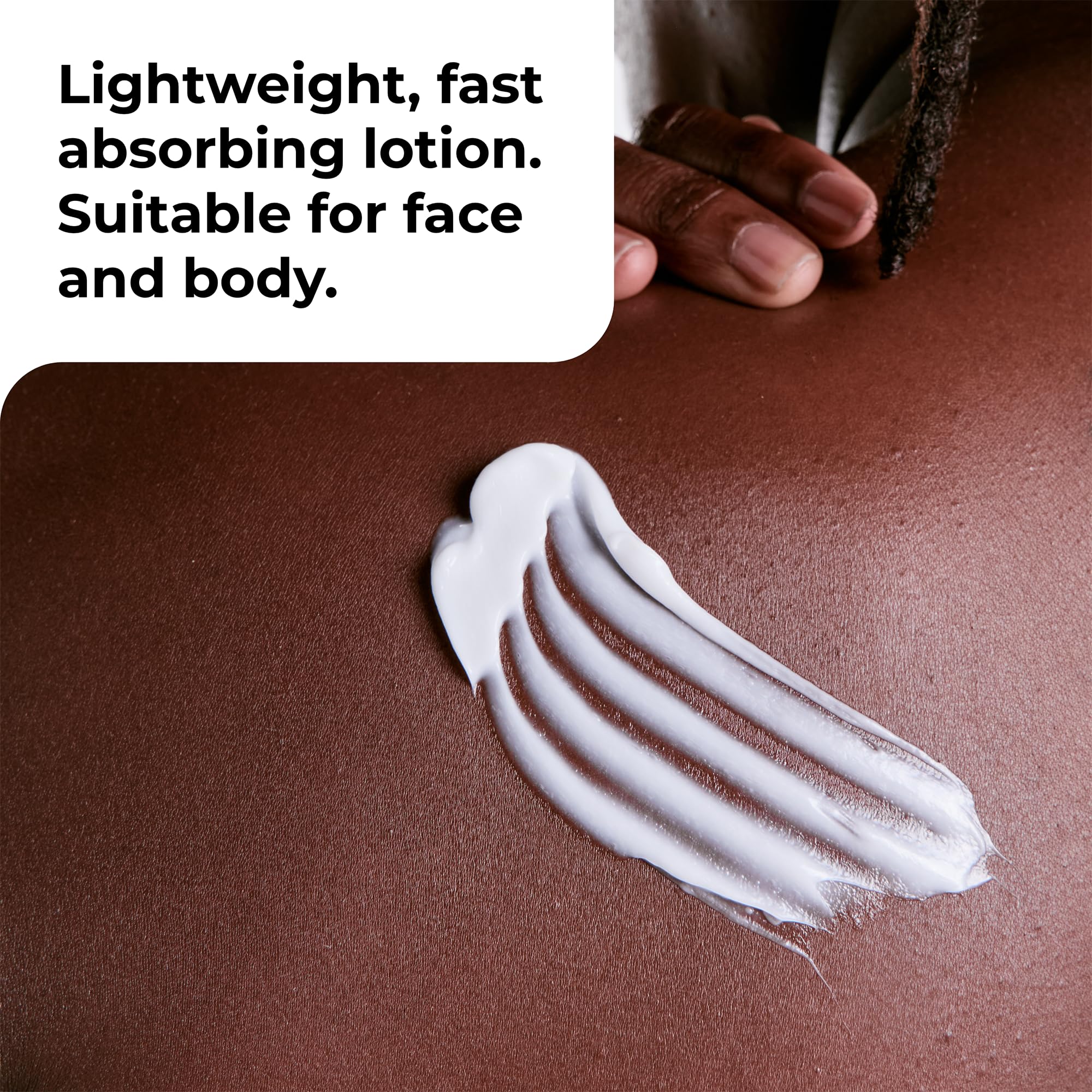 Amlactin ingredient panel close-up showing lactic acid and clean formulation benefits