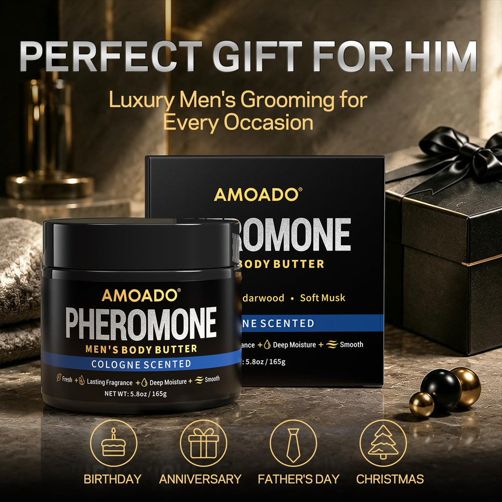 AMOADO cream rubbed into skin showing quick absorption and softening