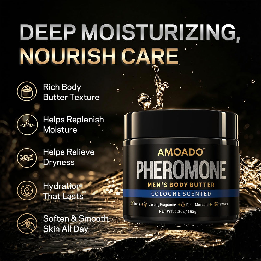 AMOADO application on forearm showing moisturized non-greasy finish
