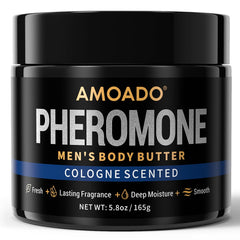 AMOADO front jar showing product label and size, highlights premium look