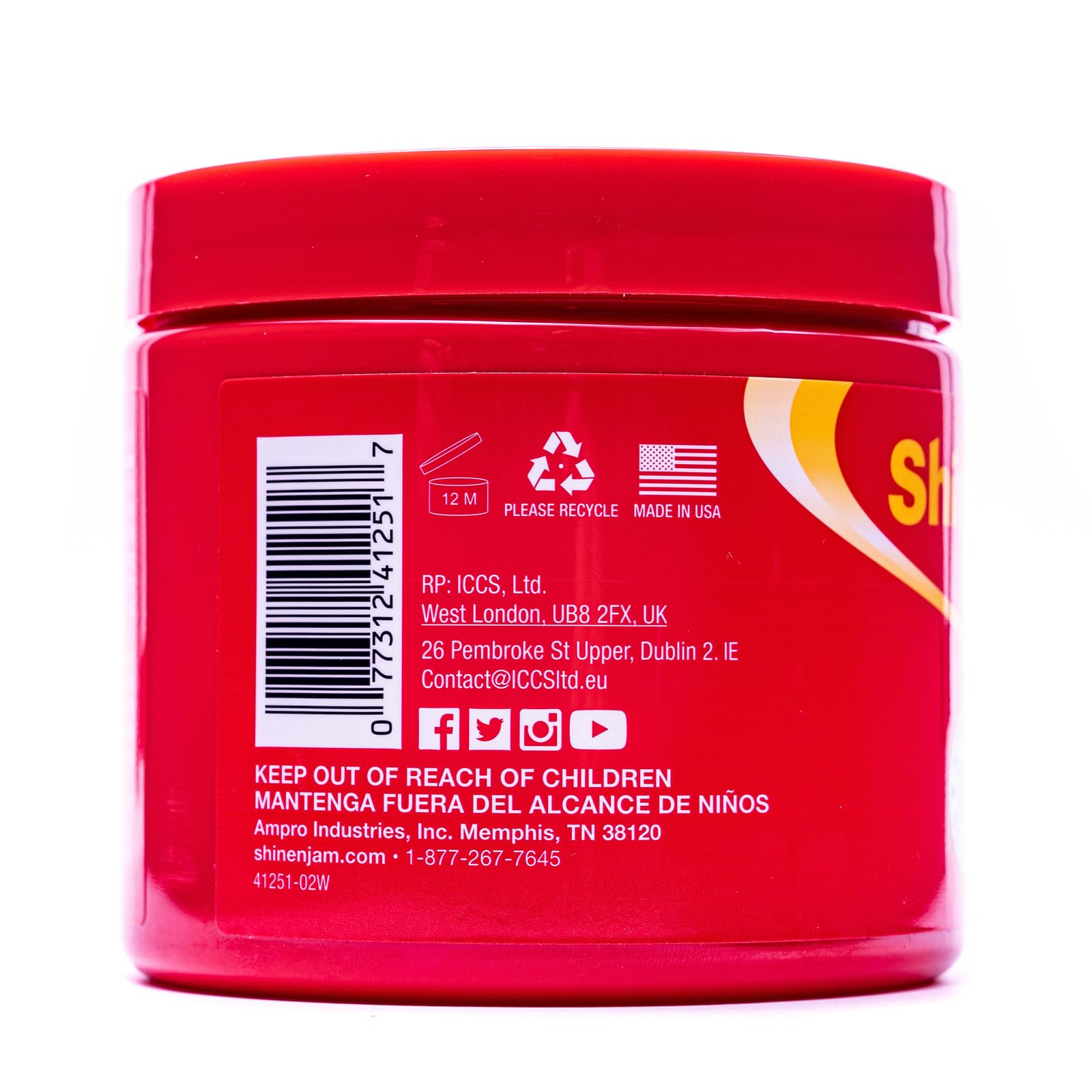 16 oz AmPro jar beside ruler showing size and clear label