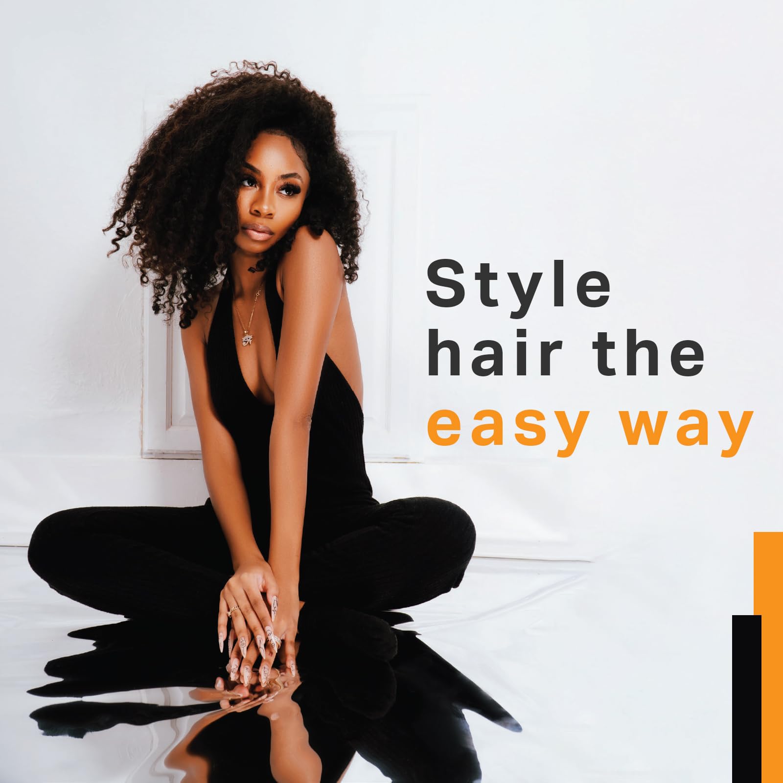 Model with braids styled using AmPro for long-lasting shine