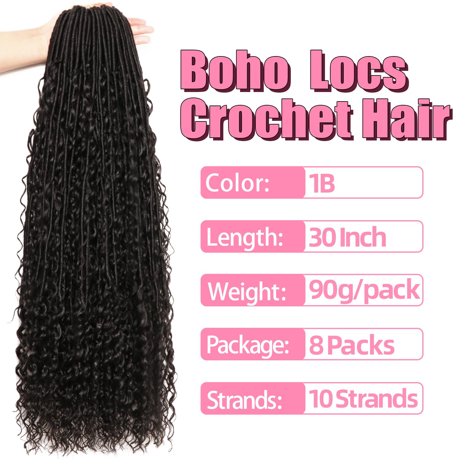 AMUMI close-up of three spiral roll roots showing layered volume benefit