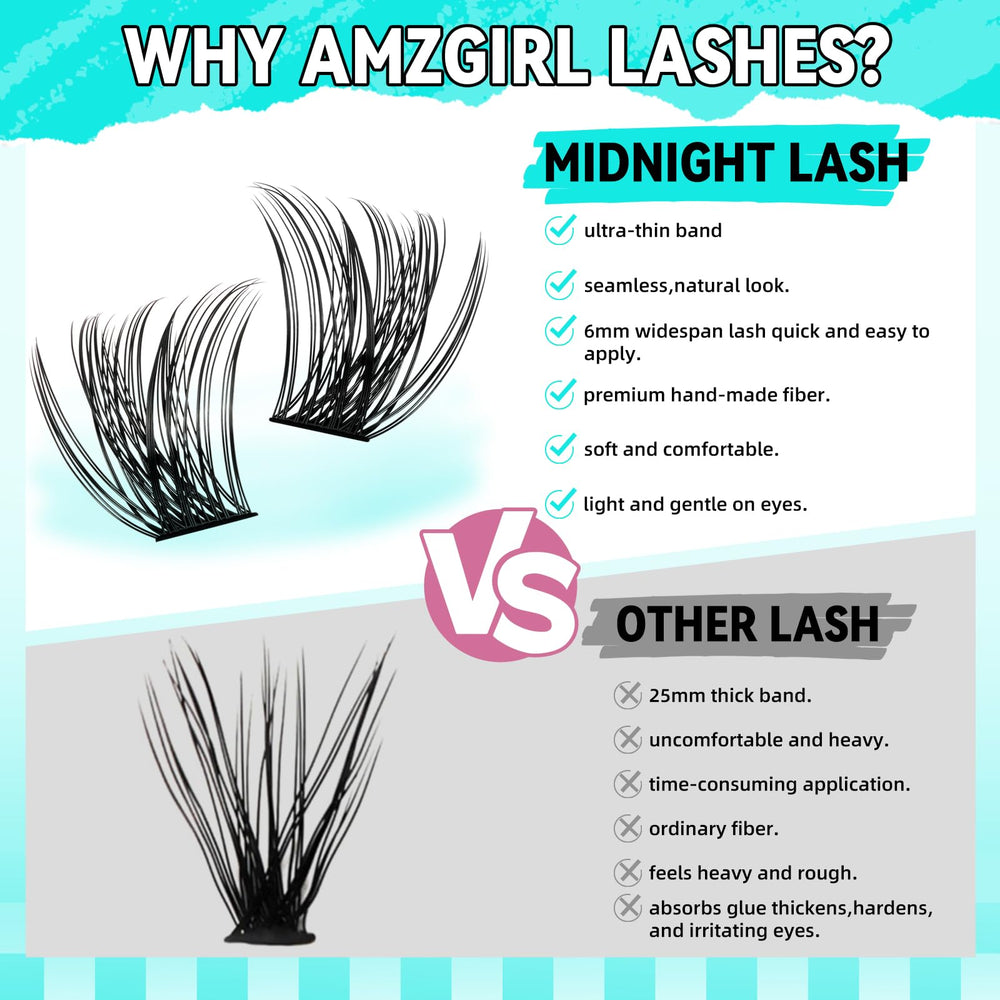 AMZGIRL lash clusters being applied on model for natural finish