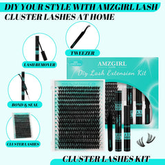 AMZGIRL close-up of lash cluster fibers showing soft texture and natural blending benefit
