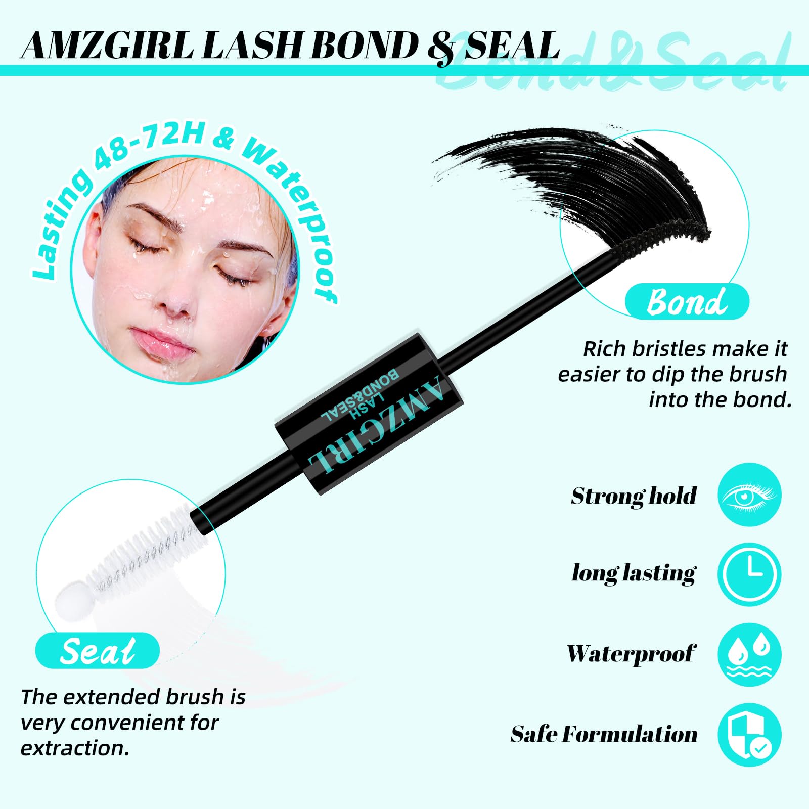 AMZGIRL LASH on model displaying natural wispy volume benefit