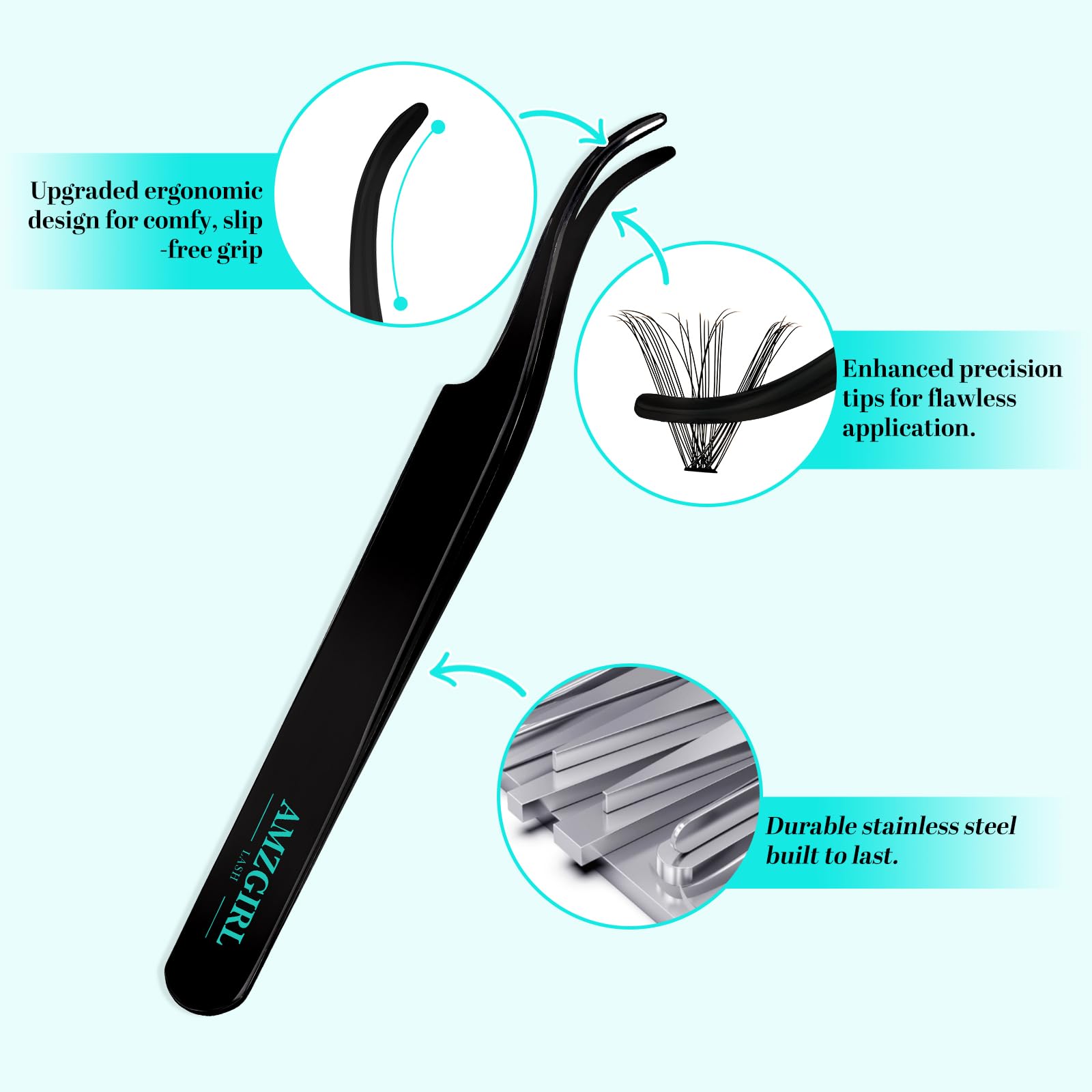 AMZGIRL lash remover bottle shown for gentle safe cluster removal