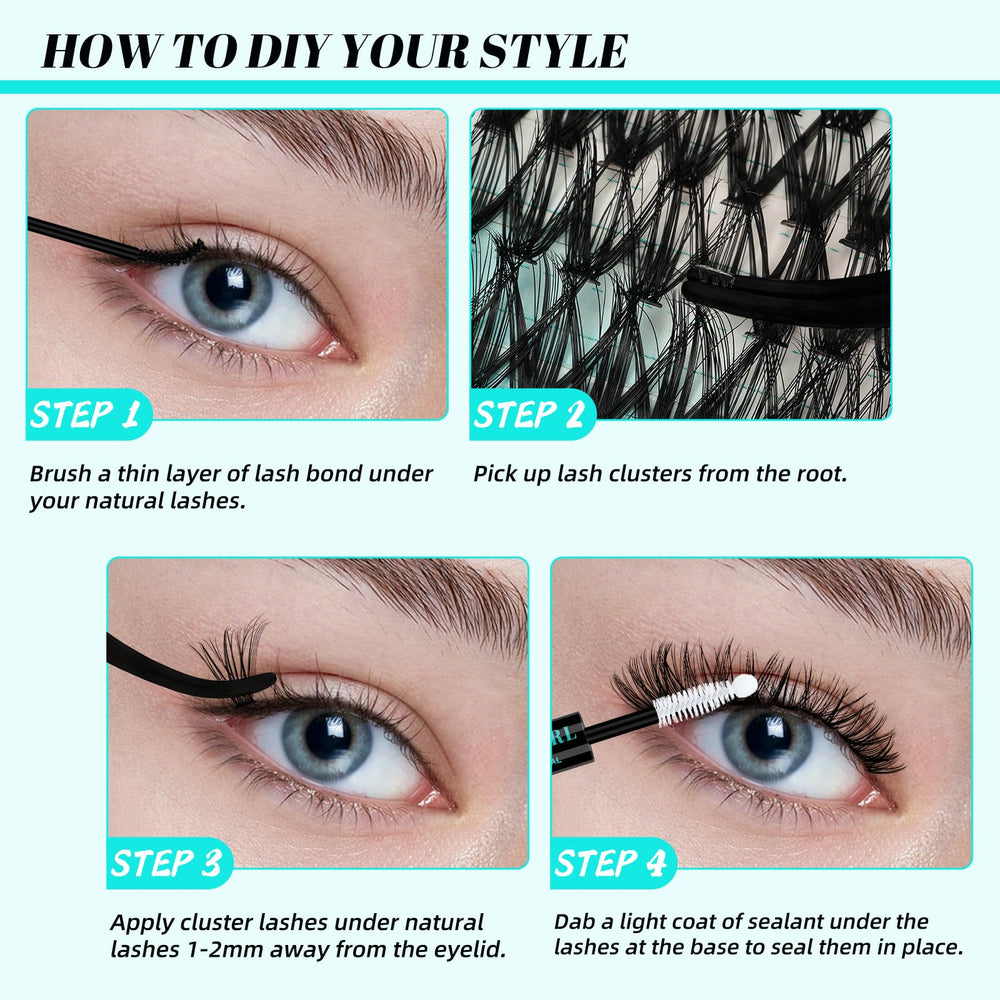 AMZGIRL LASH clusters in hand showing true size and scale