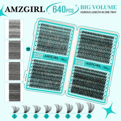 AMZGIRL length comparison chart of 9–16mm clusters for easy selection and styling guidance