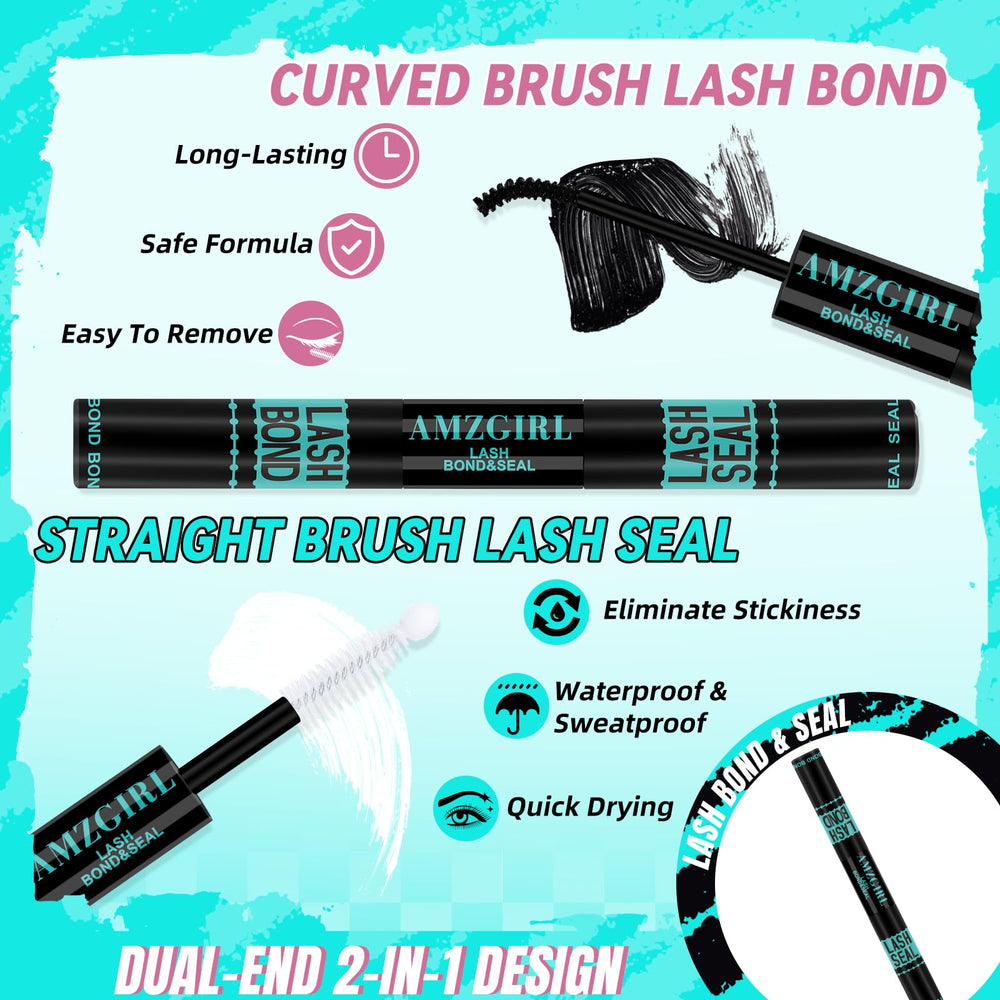 AMZGIRL spiral brush applying adhesive for neat, mess-free lashes