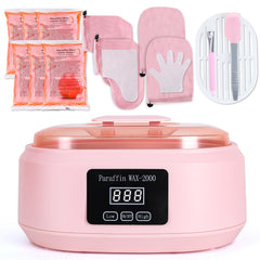Ananelleo front view of pink paraffin machine showing capacity and durable design, easy setup benefit