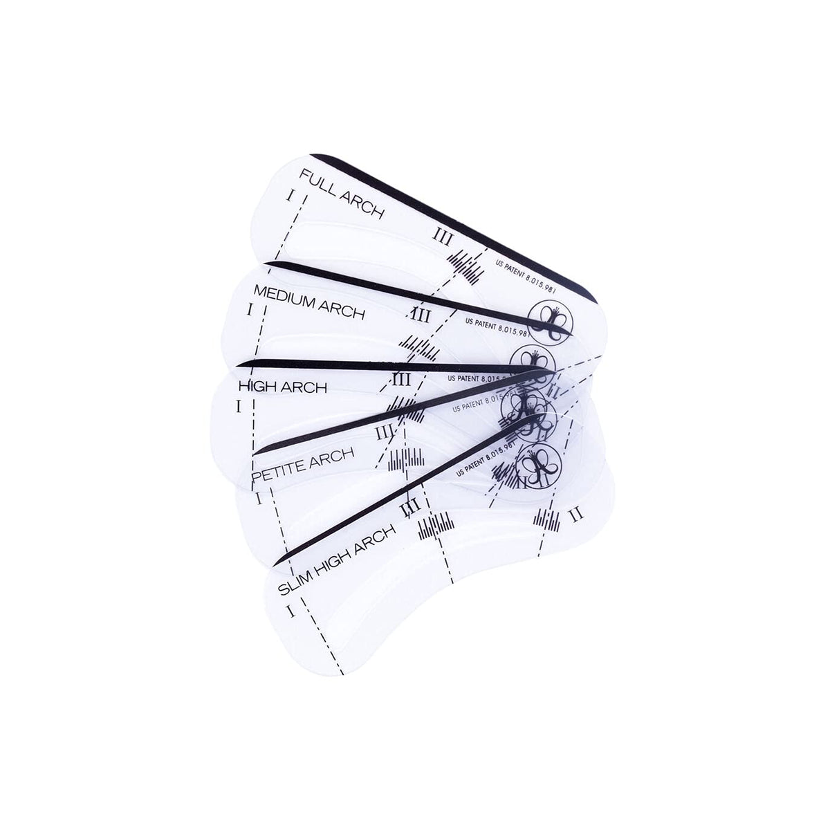 Anastasia Beverly Hills stencils front packaging showing all five shapes and benefits