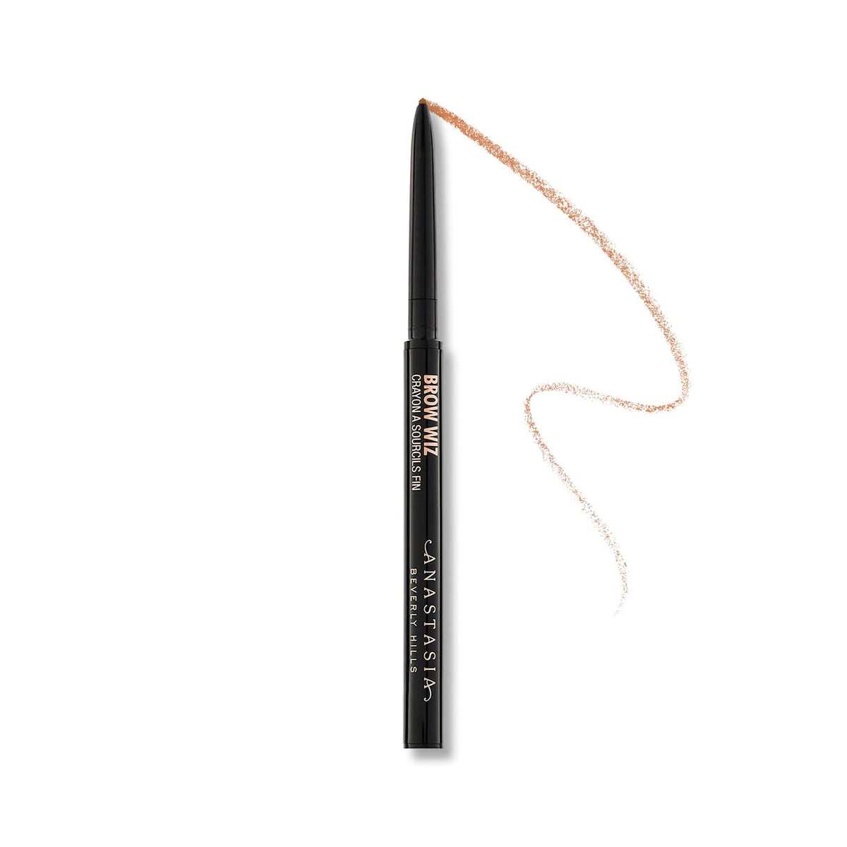 anastasia brow wiz front packaging showing compact pencil for easy travel