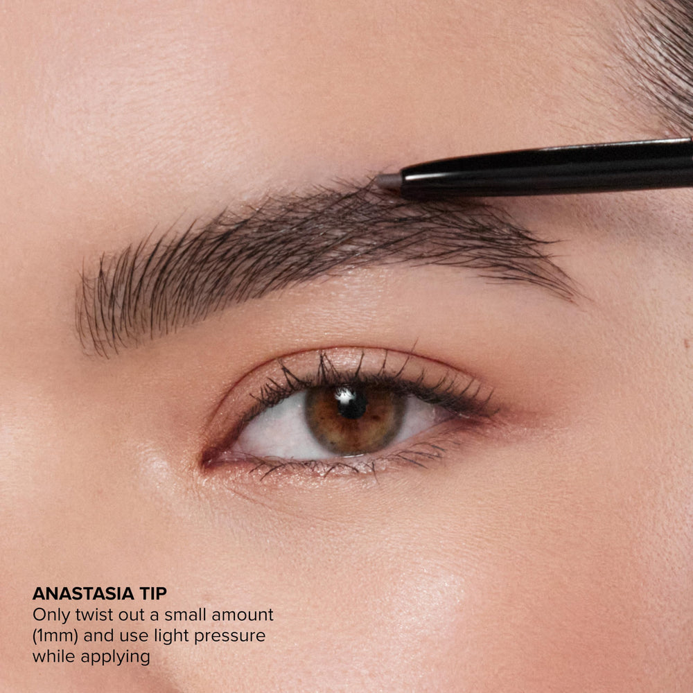 Anastasia Beverly Hills Brow Wiz retractable tip exposed showing no sharpening needed advantage
