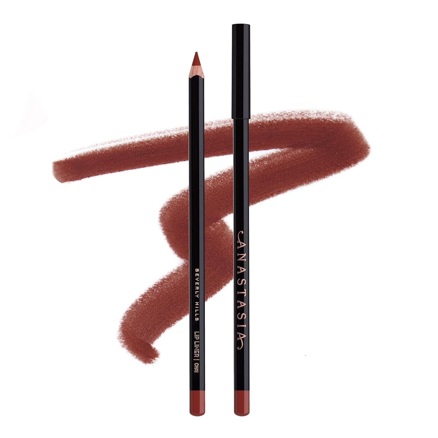 Anastasia Beverly Hills front view of lip liner showing clean pencil silhouette and professional finish