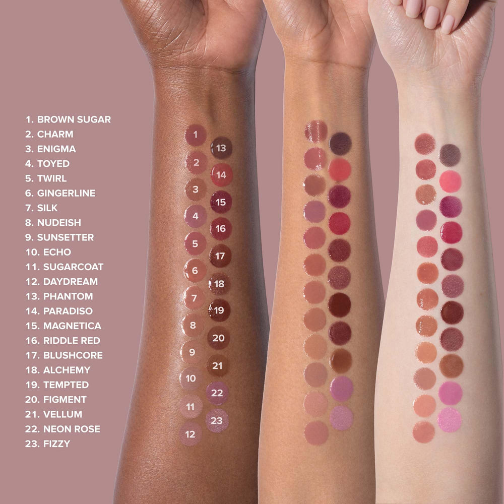 Anastasia Beverly Hills lip swatch Daydream neutral showing natural color boost benefit